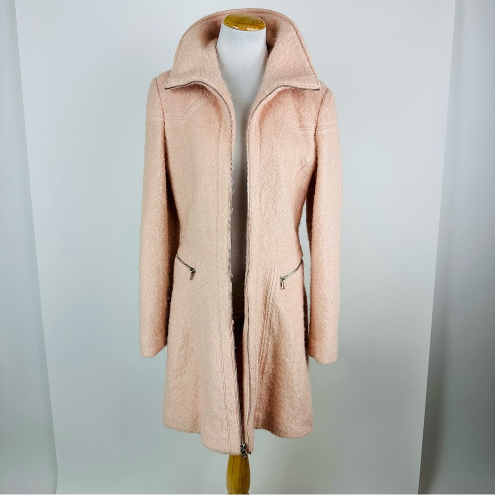 Jessica Simpson Blush Pink Wool-Blend Long Coat